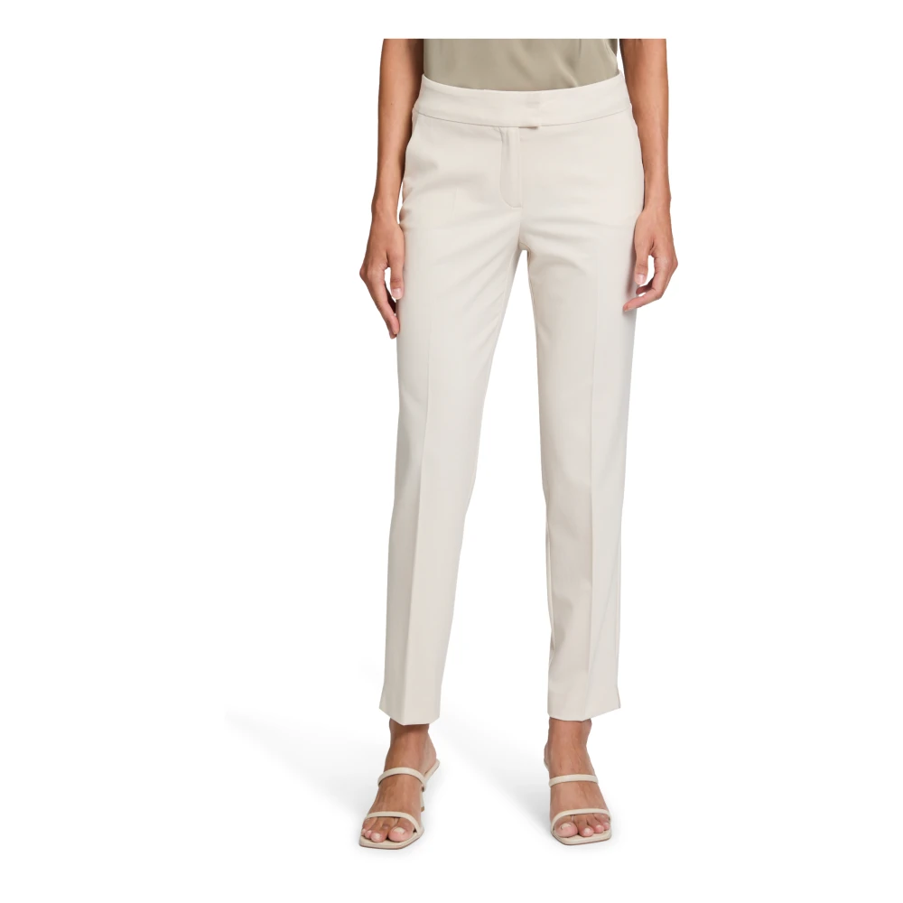 Betty Barclay Relaxed Fit Businessbroek met plooi Beige Dames