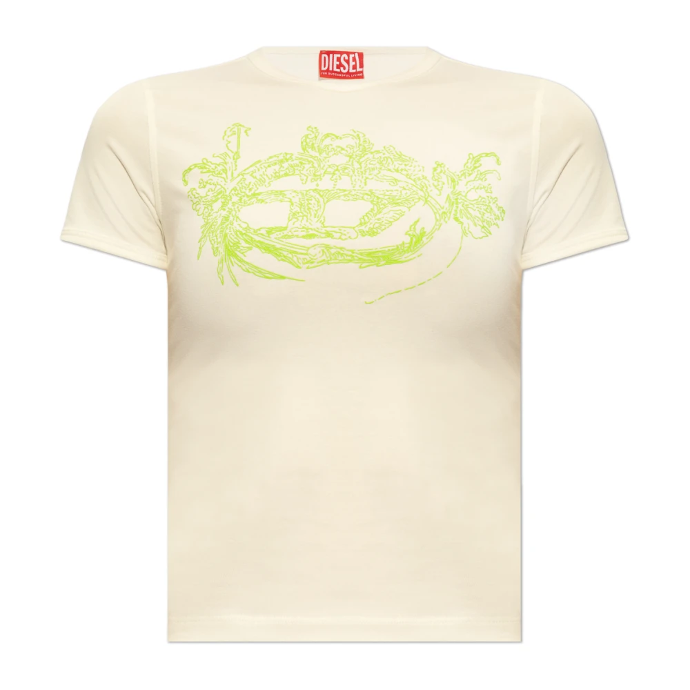 Diesel T-shirt 'T-Uncuties-P3' White Dames