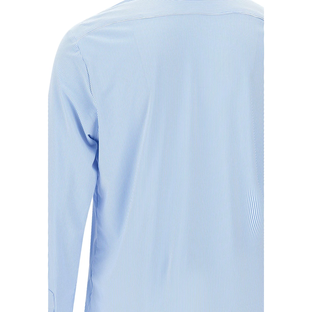 PAUL & SHARK Blauw Gestreept Nylon Overhemd Blue Heren