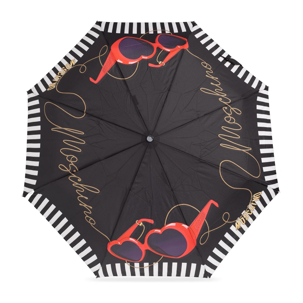 Moschino Paraplu met logo Black Unisex