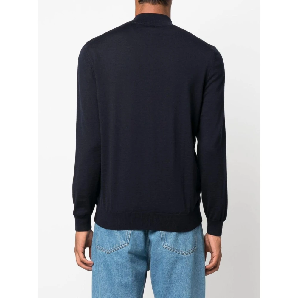Hugo Boss Wollen Vest met Volledige Ritssluiting Blue Heren