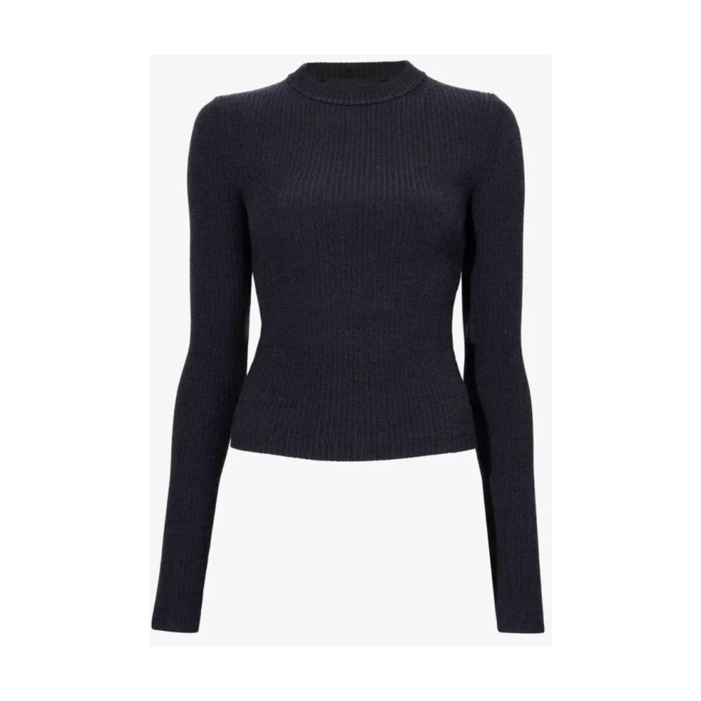 Proenza Schouler Ribgebreide trui met knoopdoek Gray Dames