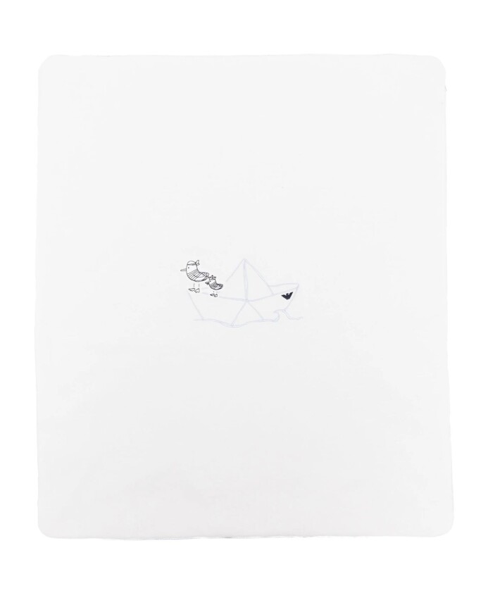 couverture-bleue-en-coton-brode