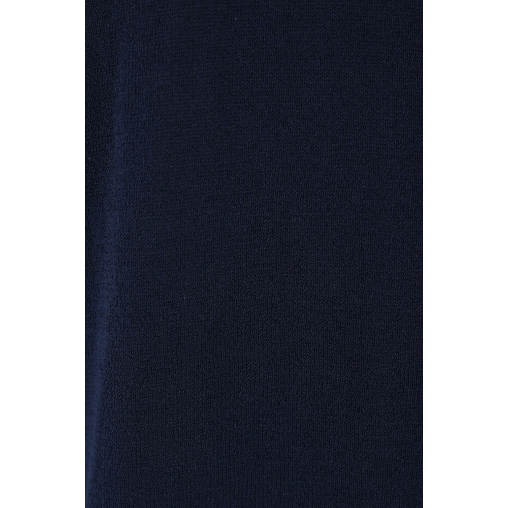 Caruso Blauw Poloshirt met Ribdetails Blue Heren