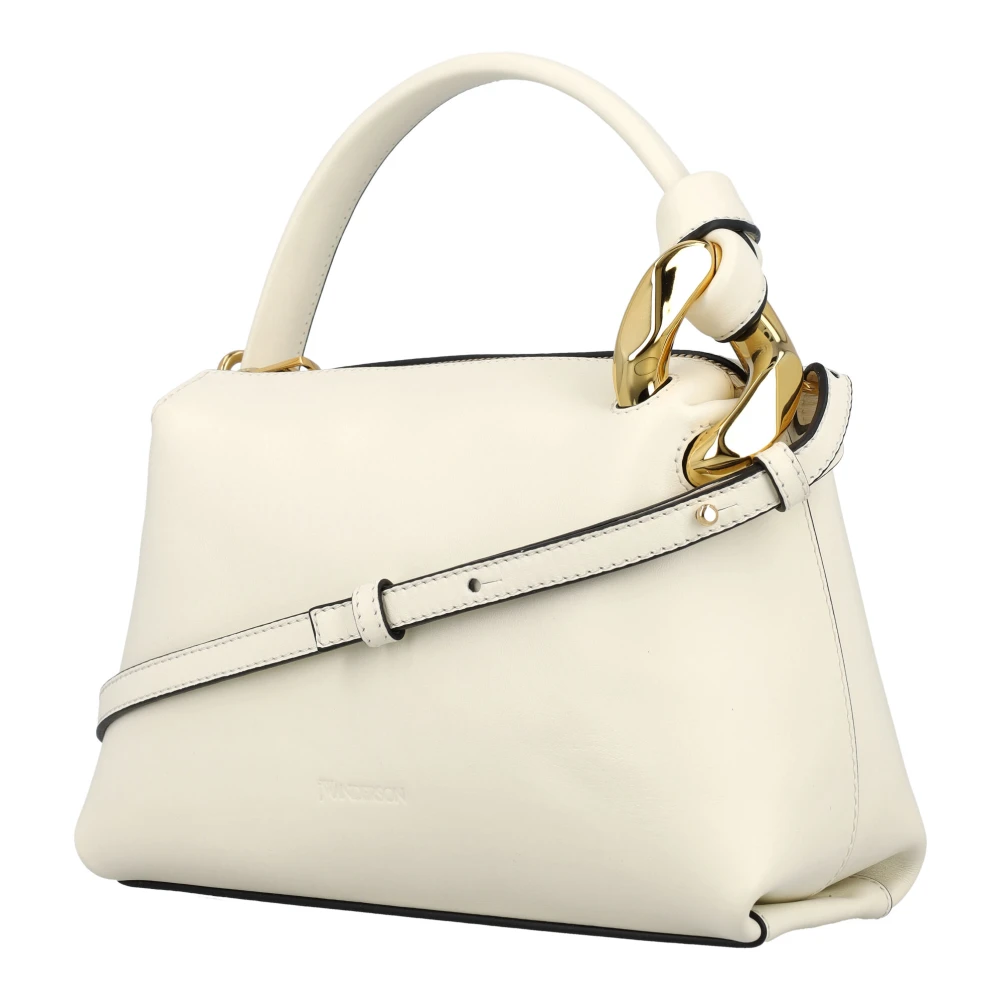 JW Anderson Off White Leren Ketting Handtas Beige Dames