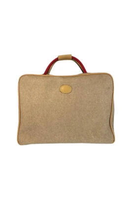 Pre-owned Vintage Boston Bag Beige PVC