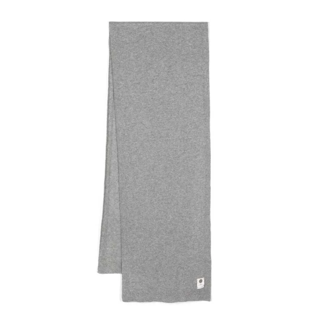 Lady Anne Heather Grey Cashmere Ribbed Knit Scarf Gray Heren