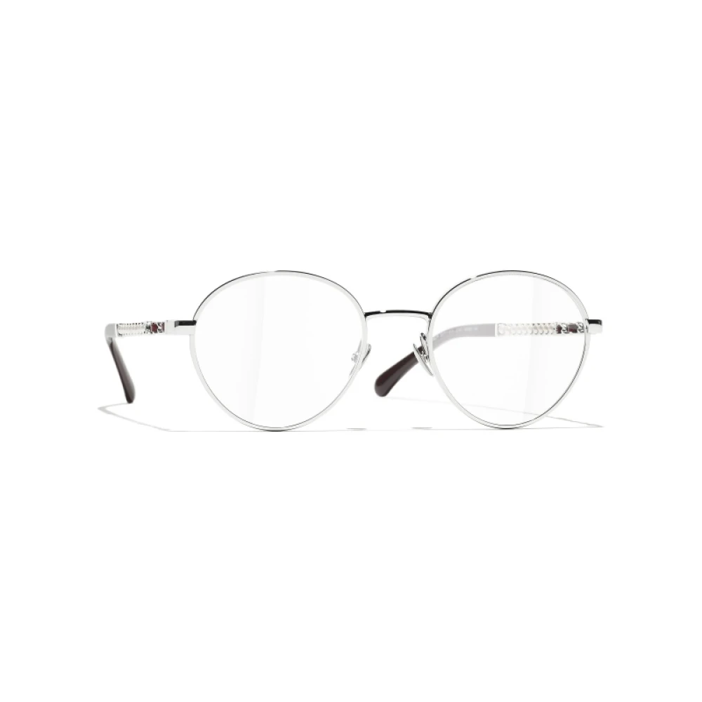 Chanel Corrigerende Bril met Imitatieparels Gray Dames
