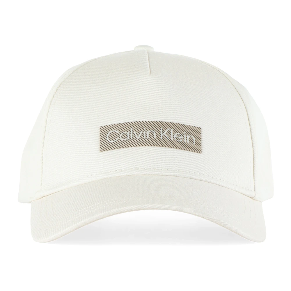 Calvin Klein Katoenen Logo Print Pet Beige Heren