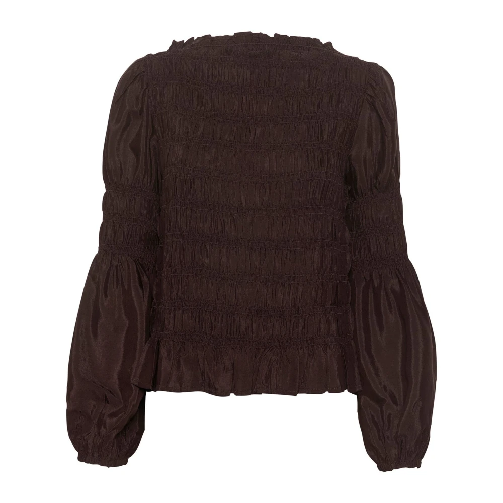 Cream Brown Blouses, Female, Xl, Blouses
