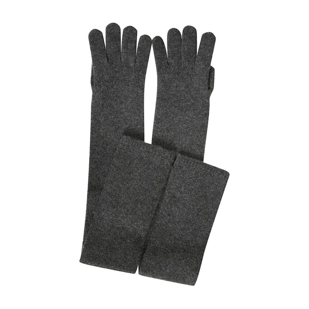 Max Mara Stijlvolle Donkergrijze Handschoenen Gray Dames