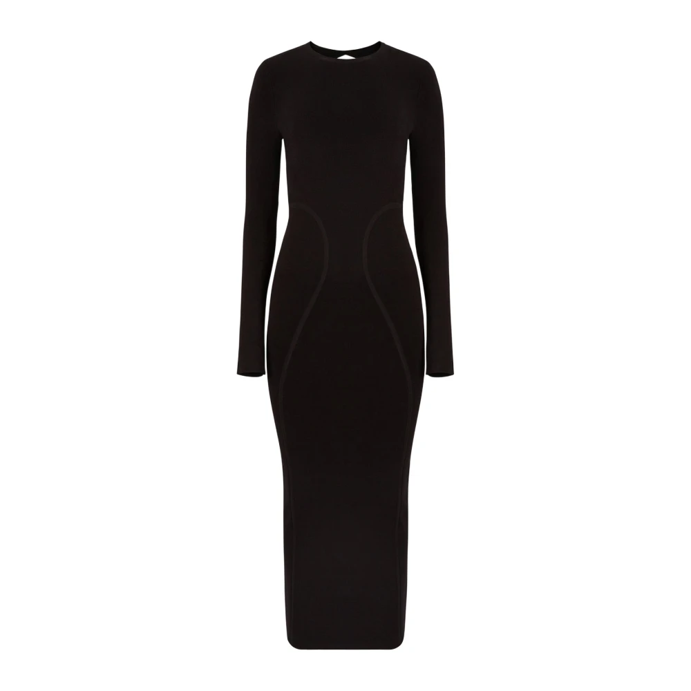 Nina Ricci Zwarte Maxi Jurk met Uitsnede aan de Achterkant Black Dames