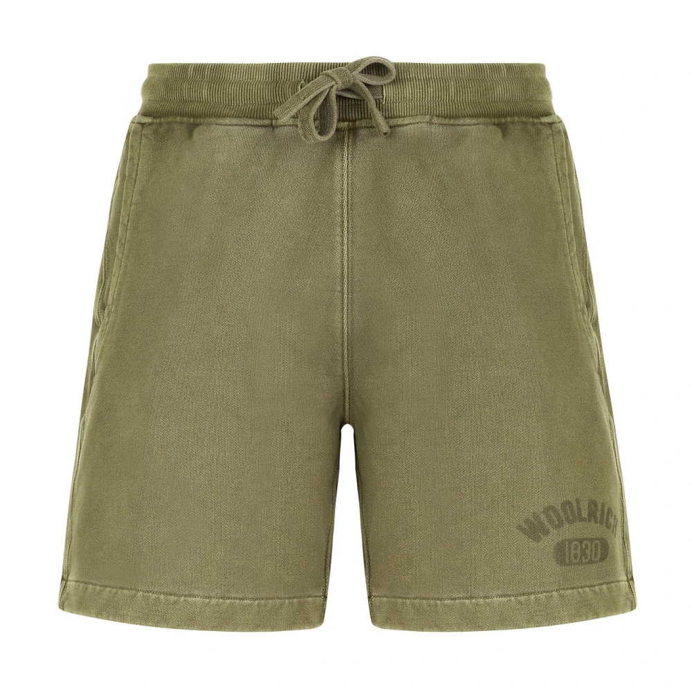 Woolrich Olijfgroene Katoenen Bermuda Shorts Green Heren