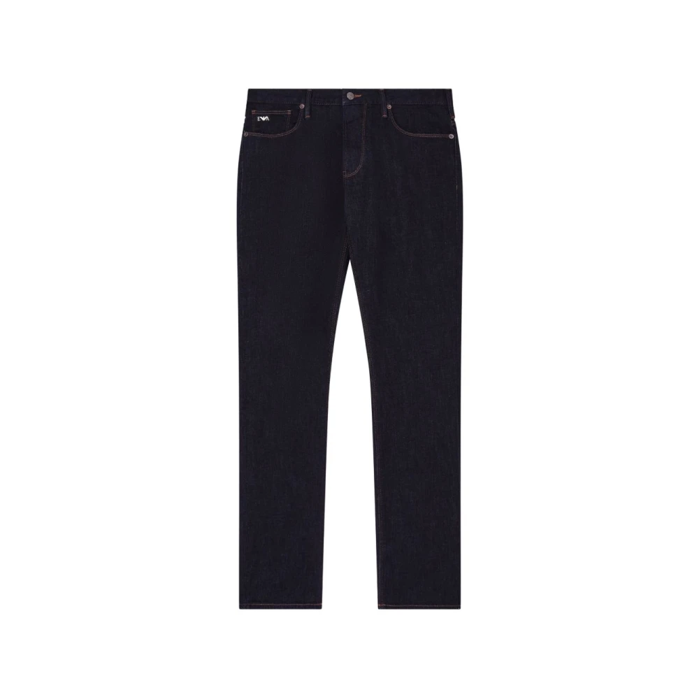 Emporio Armani , Straight Fit Jeans, Male, Black, W34, Denim Cotton Jeans