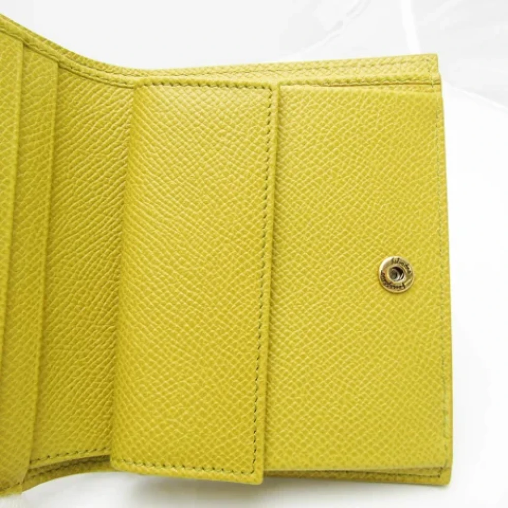 Salvatore Ferragamo Pre-owned Leather wallets Yellow Dames