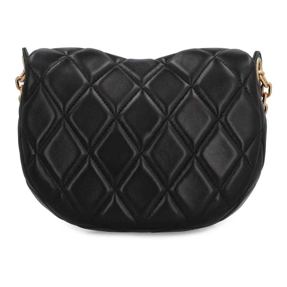 Burberry Gestikte Leren Rocking Horse Tas Black Dames