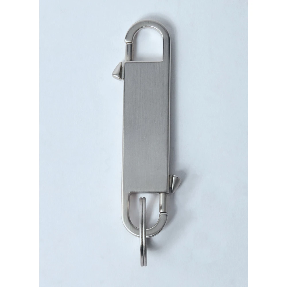 Rick Owens Geborstelde Zilveren Metalen Sleutelhanger Gray Heren