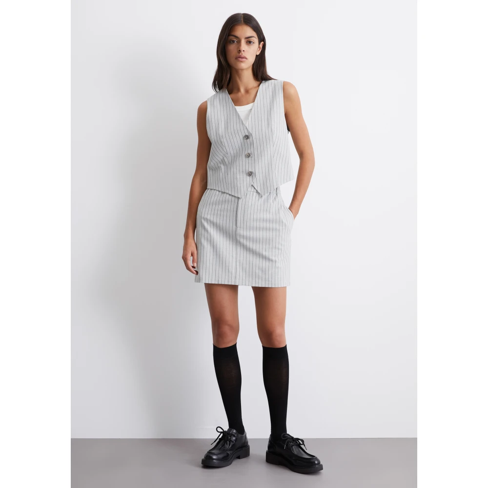 Marc O'Polo Pinstripe vest regular Gray Dames