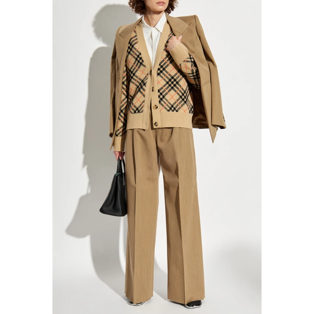 Burberry Vest met ruitpatroon Beige Dames