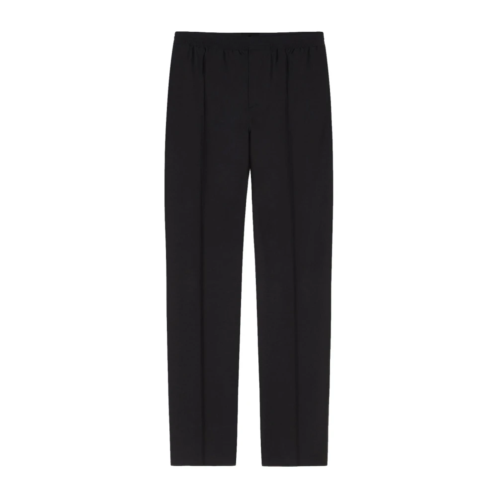 Givenchy Zwarte wollen broek Stijlvol P74 Black Heren