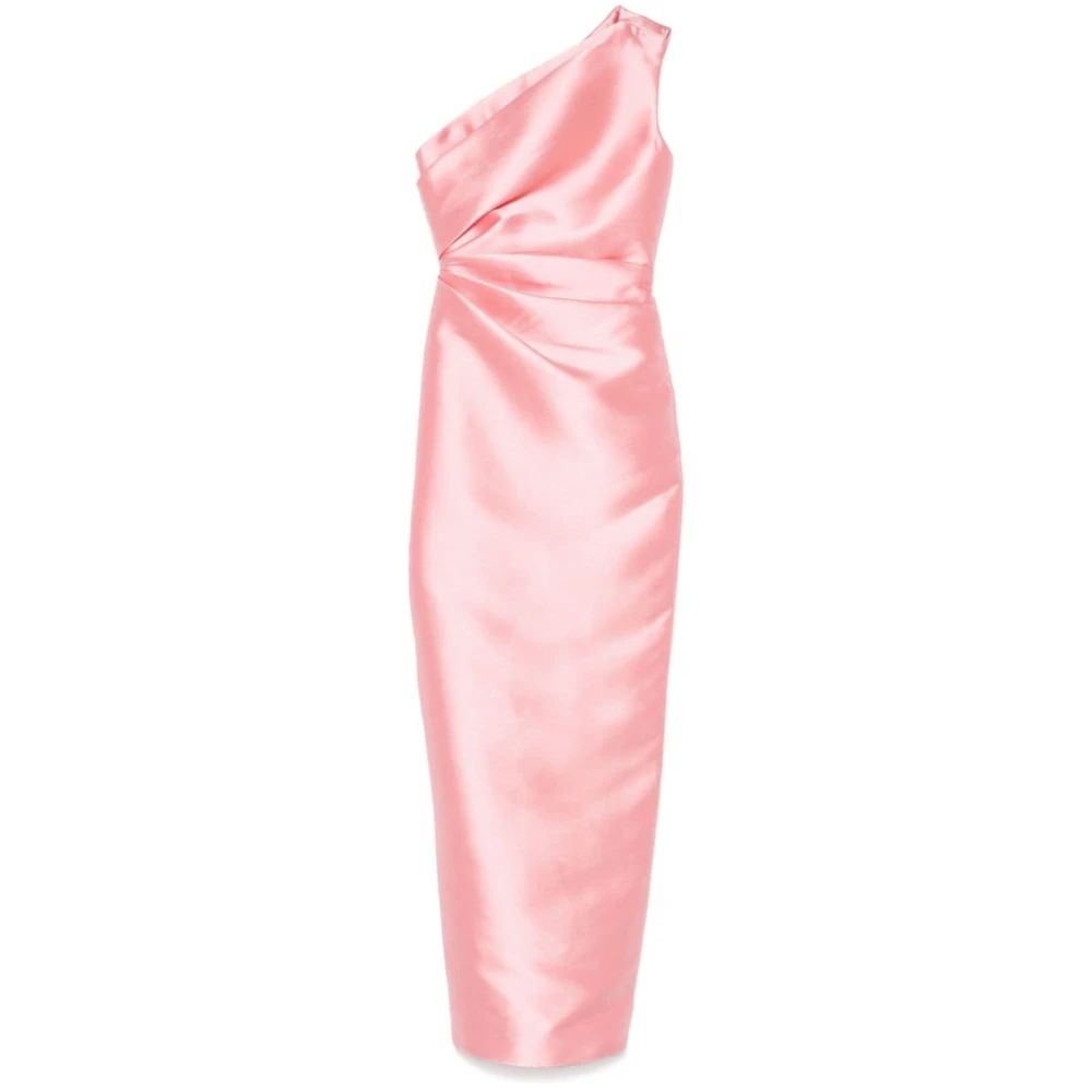 Solace London Roze One-Shoulder Maxi Jurk Pink Dames
