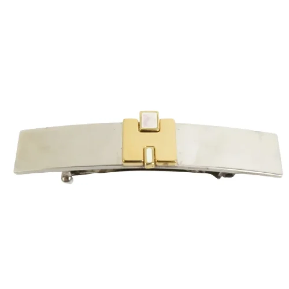 Hermès Vintage Pre-owned Metal hair-accessories Yellow Dames