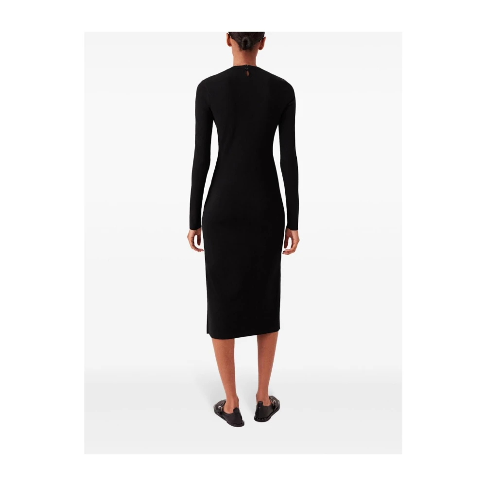 Stella Mccartney Gestikte Gebreide Jurk Black Dames