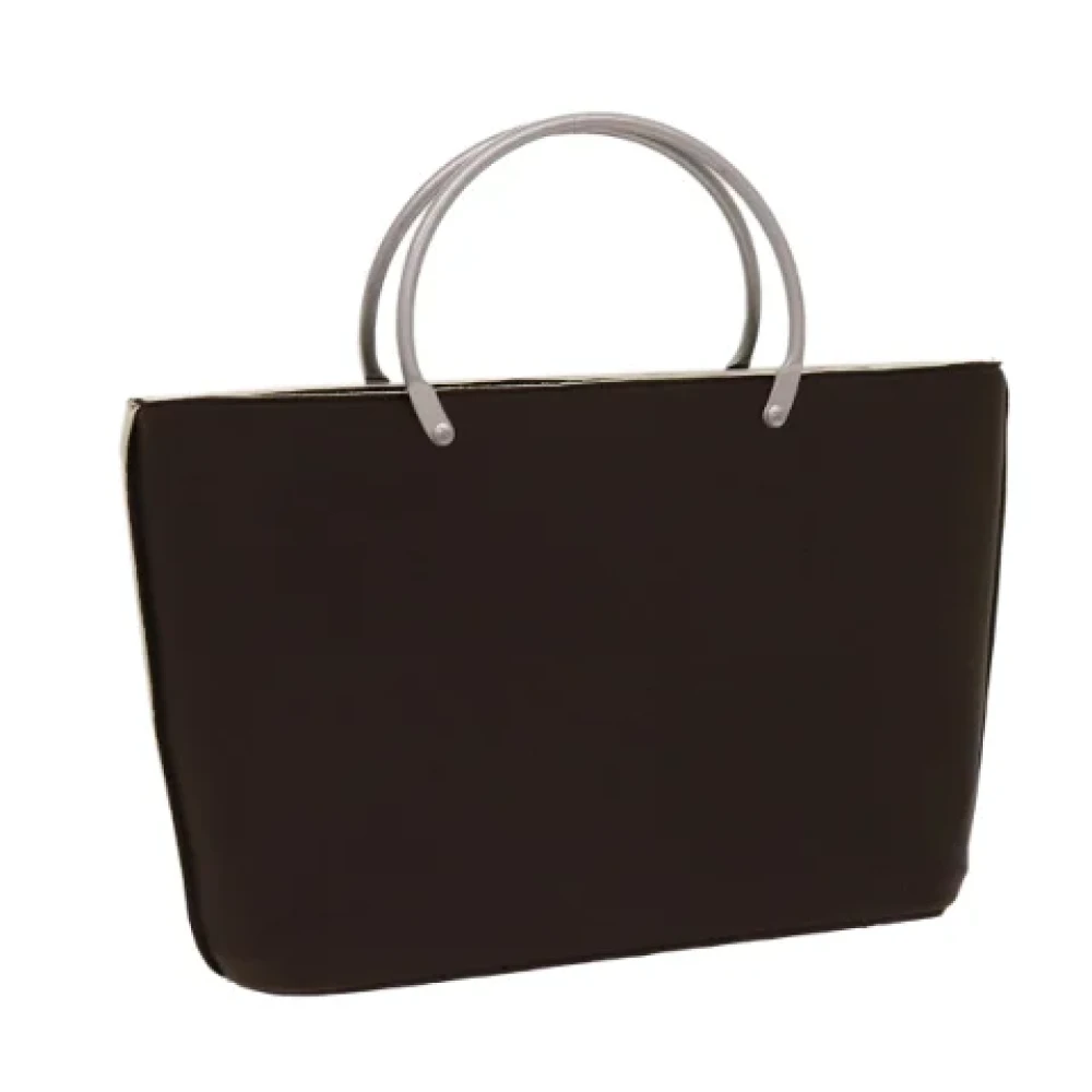 Chanel Vintage Pre-owned Nylon handbags Brown Dames