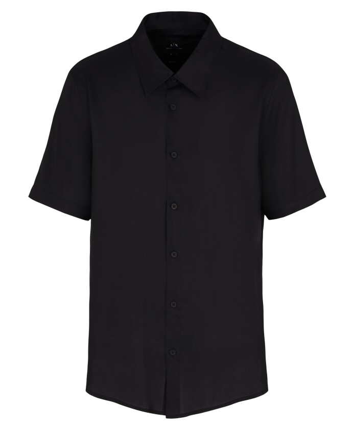 chemise-manches-courtes-noire-regular-fit