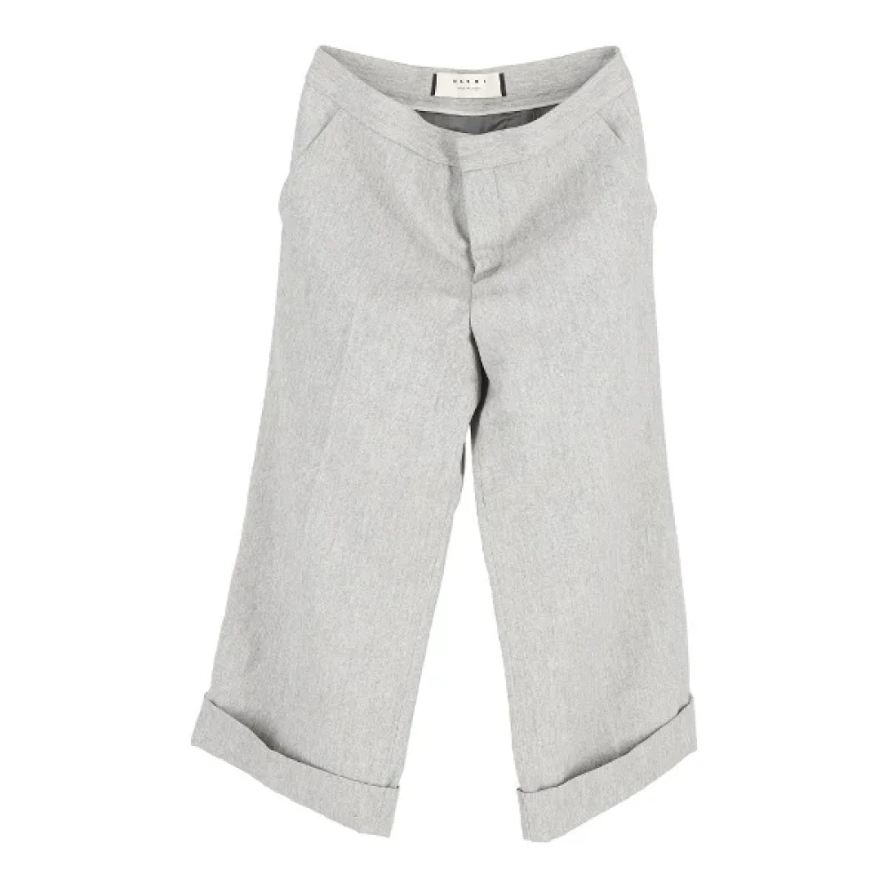 Marni Pre-owned Fabric bottoms Gray Dames