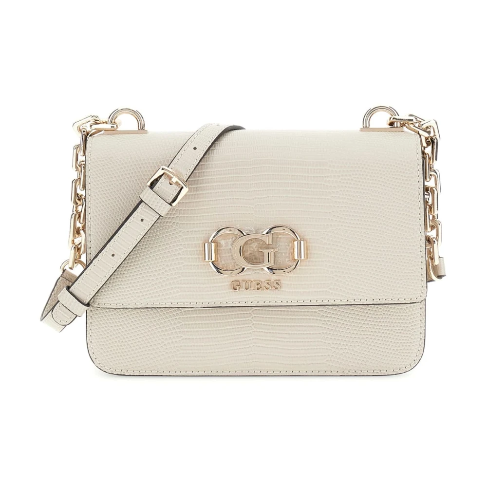 Guess Women's Brown Cross Body Bags, One Size, Anadela 3 Compartment Satchel Bag Taupe