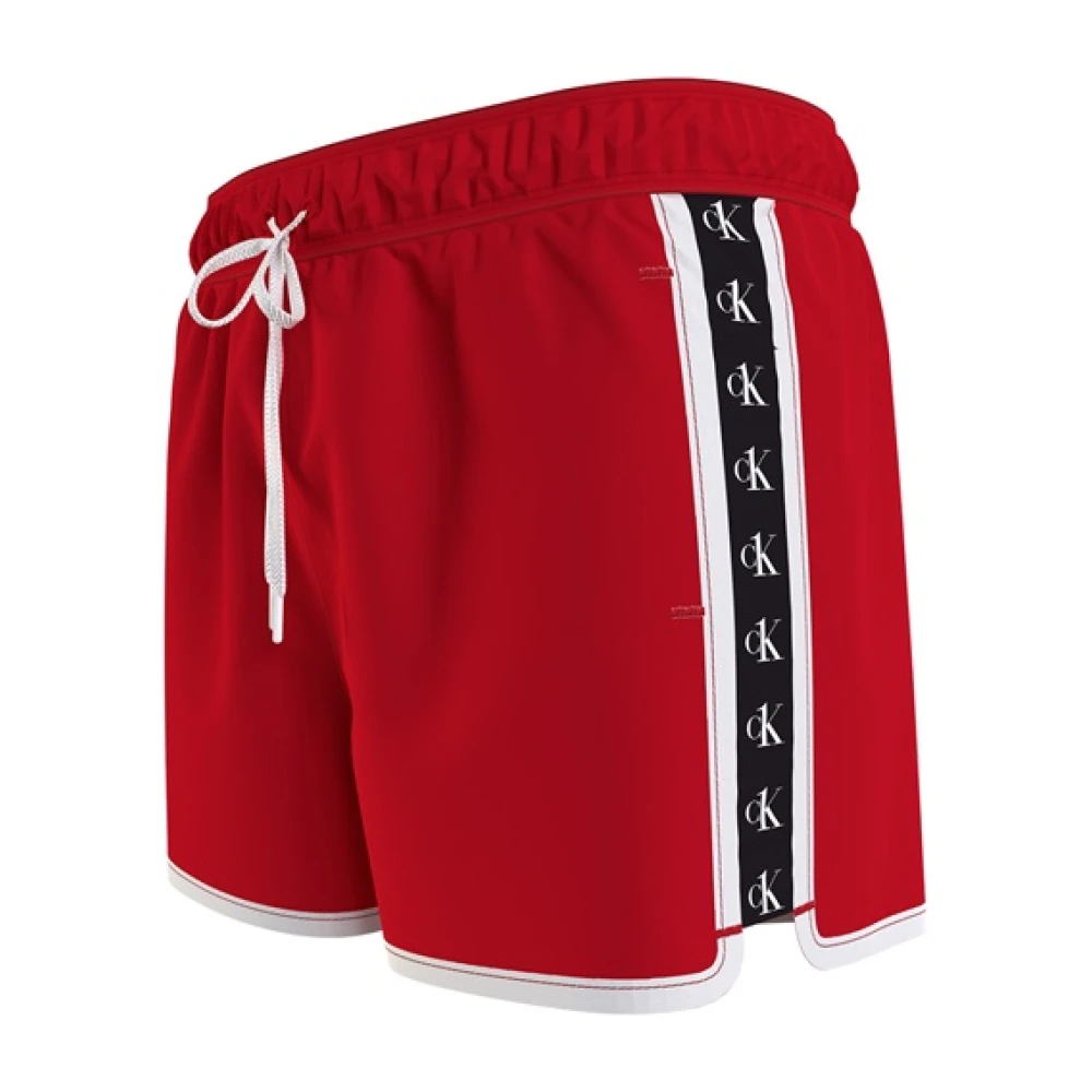 Calvin Klein Stijlvolle Herenzwemkleding Km0Km005555 Xnd Red Heren