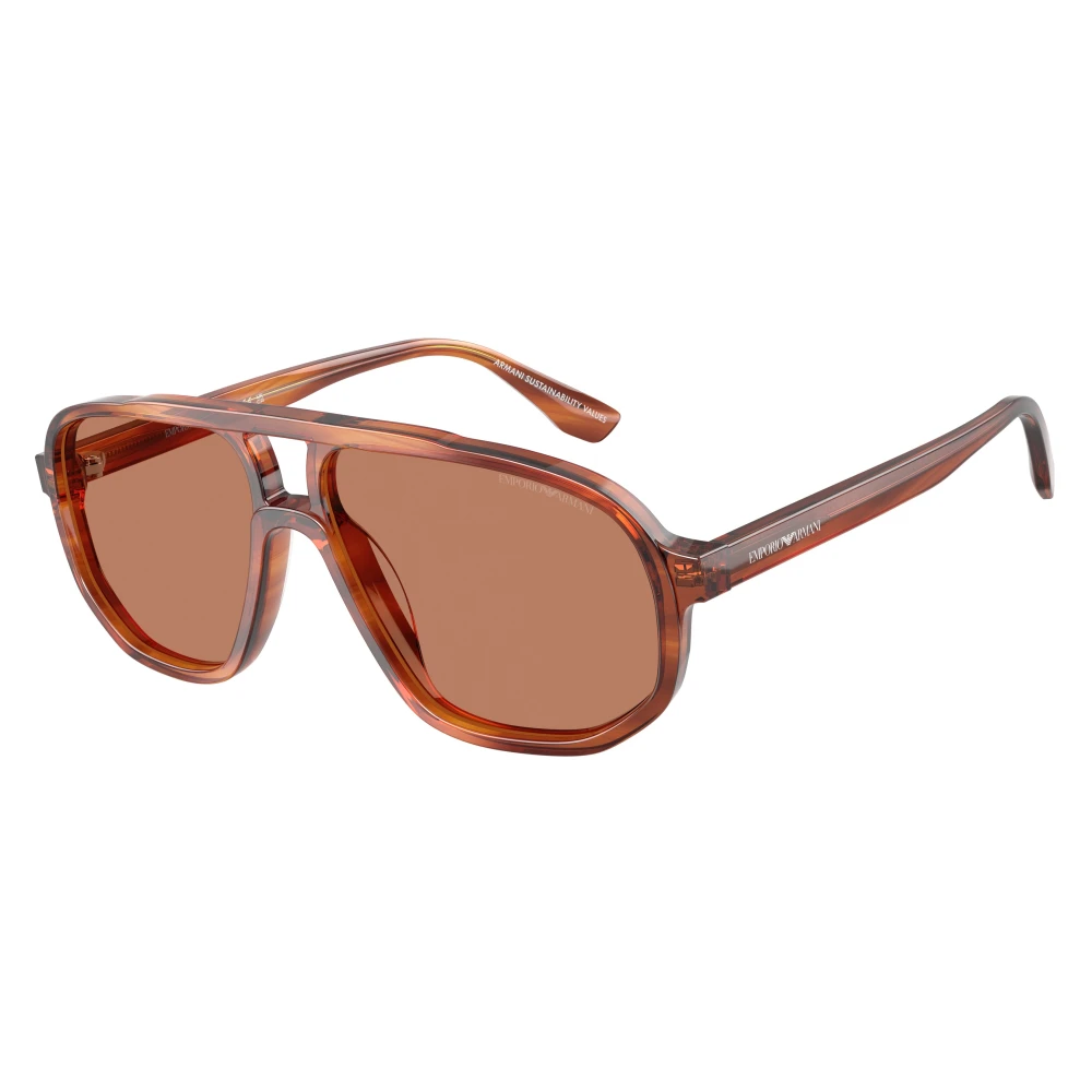 Emporio Armani Men's Brown Sunglasses Ea4263u Model 632973 - Sunglasses - 57 Mm - Accessories