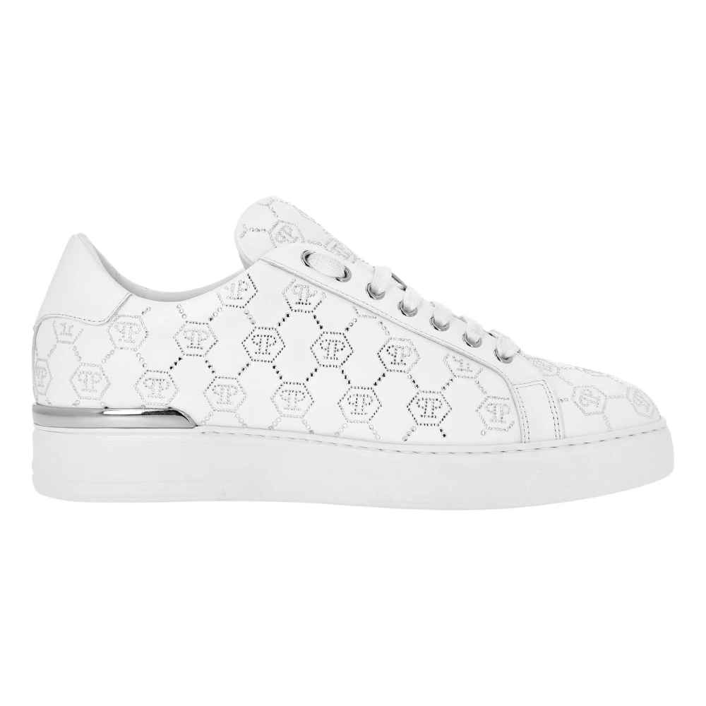 Philipp Plein Lo-Top Sneakers Monogram unisex Schoenen Wit