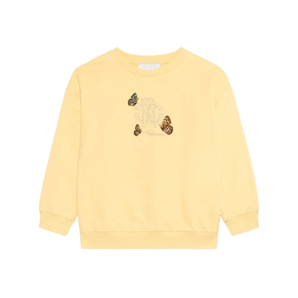 Roberto Cavalli Girls Yellow Butterfly Embrace Sweatshirt - Kids Sweatshirts - 6 Y - Kids