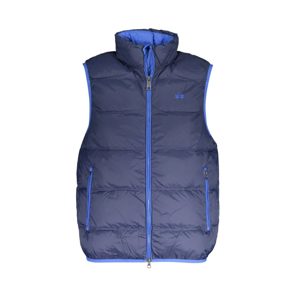 La Martina Men's Blue Waistcoats, L, Polyamide Jacket