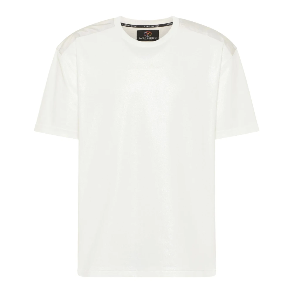 Carlo Colucci Oversize Logo T-Shirt White, Herr