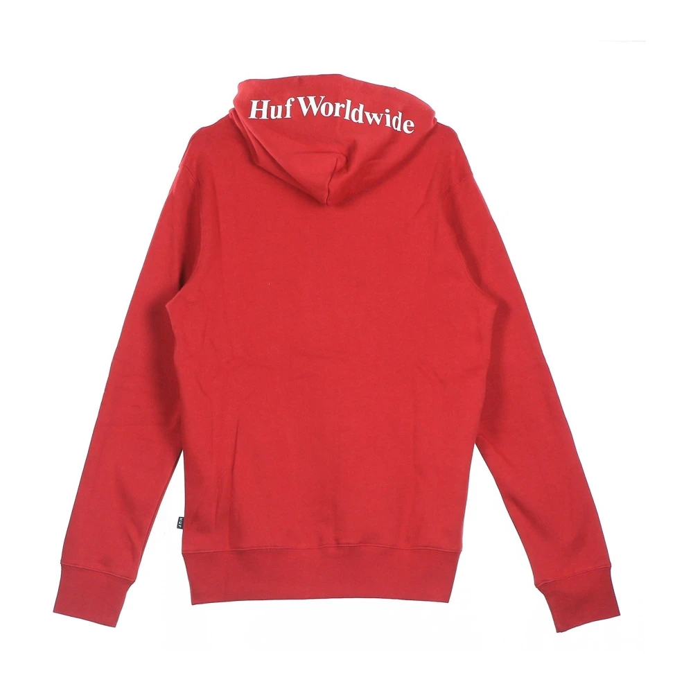 HUF Rode Box Logo Hoodie Red Heren