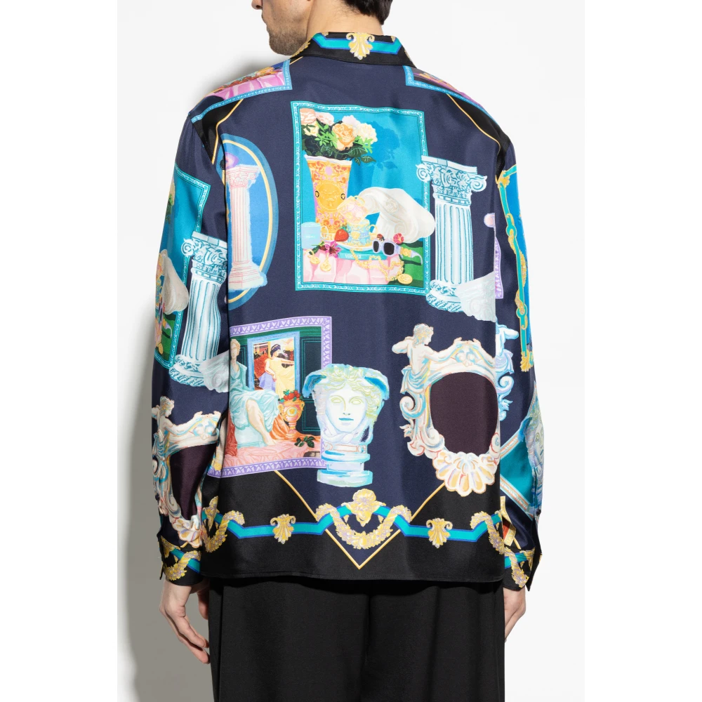 Versace Zijden overhemd Multicolor Heren