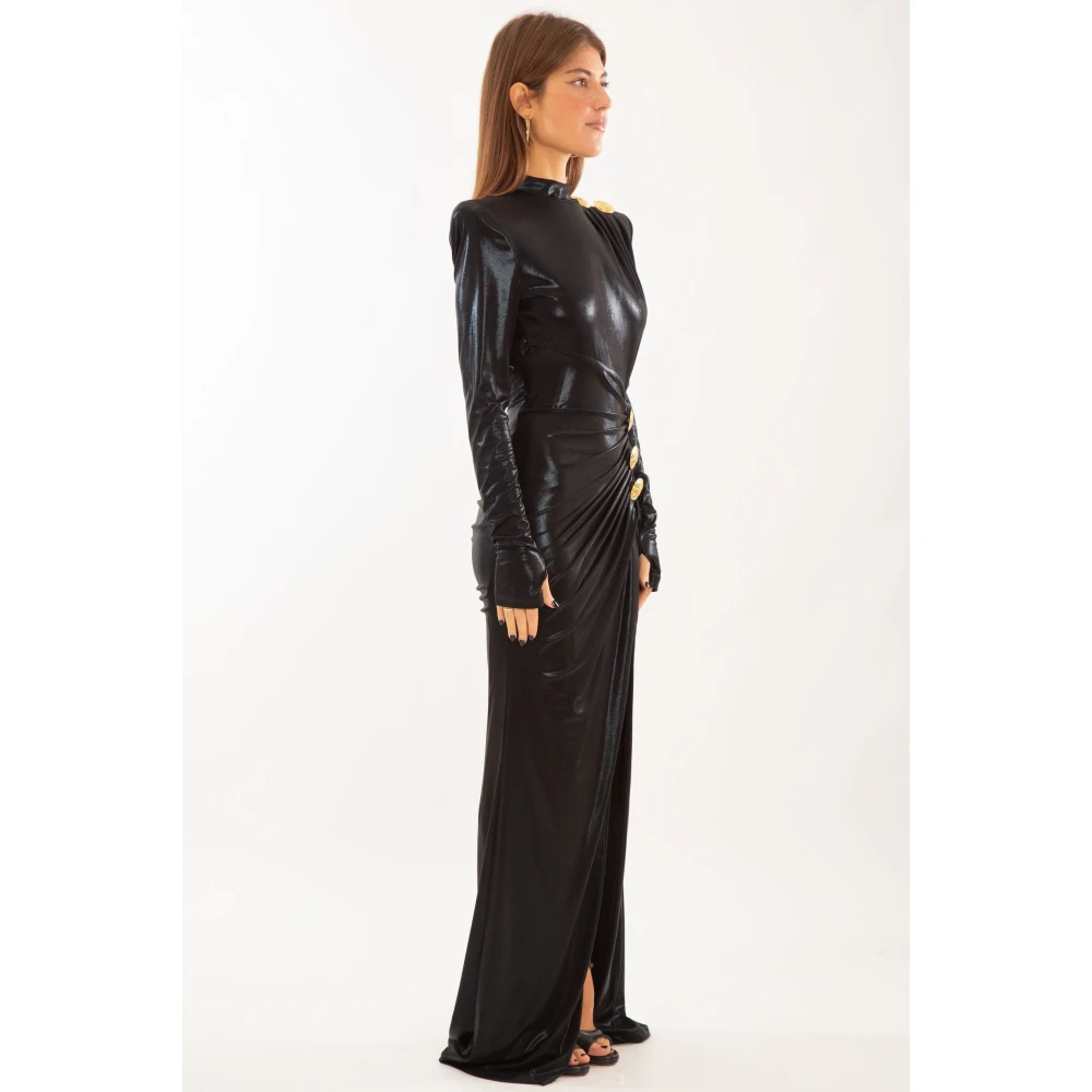 Babylon Elegante Side Split Jurk in Multicolor Black Dames