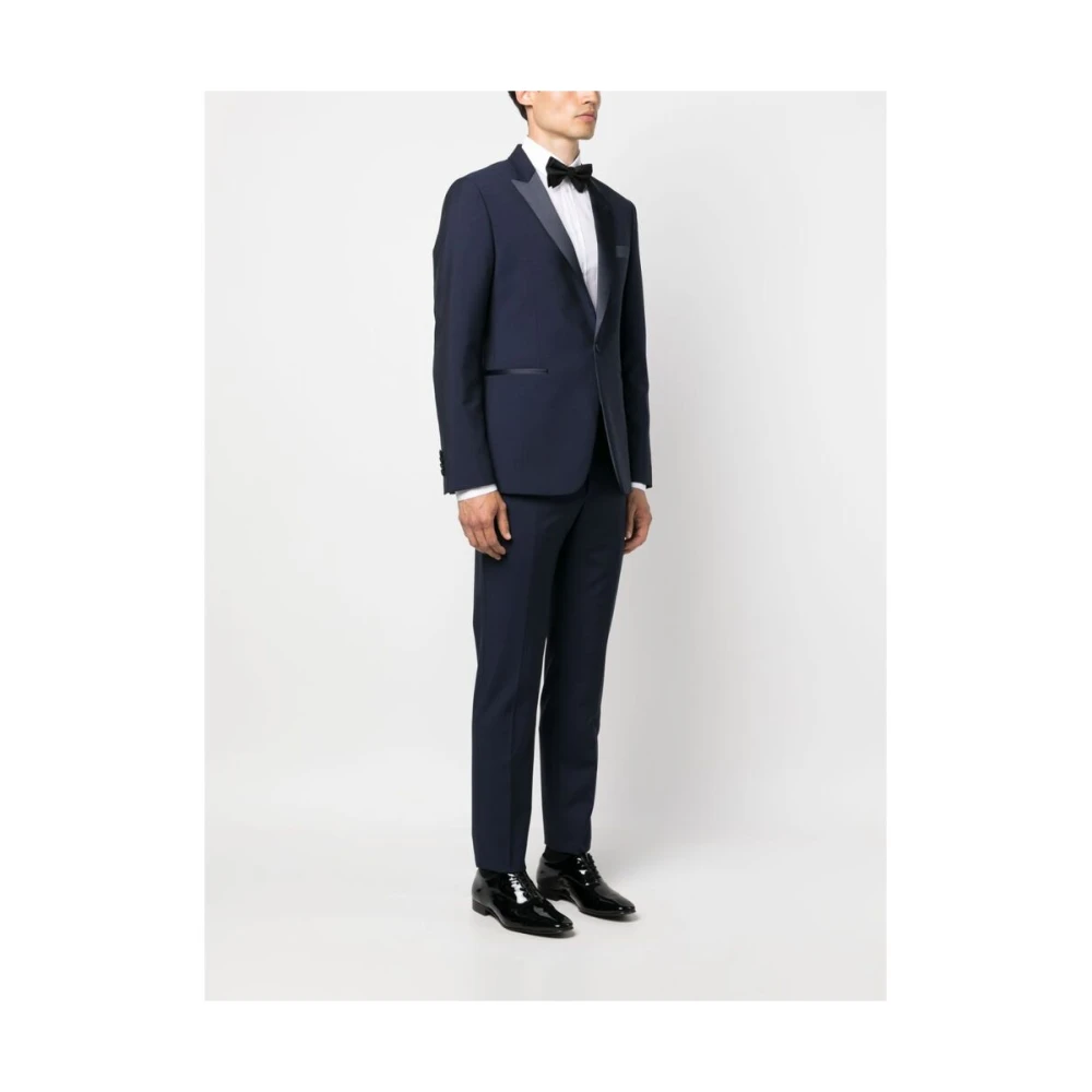 Reveres 1949 Navy Blauw Dinerpak met Piek Revers Blue Heren
