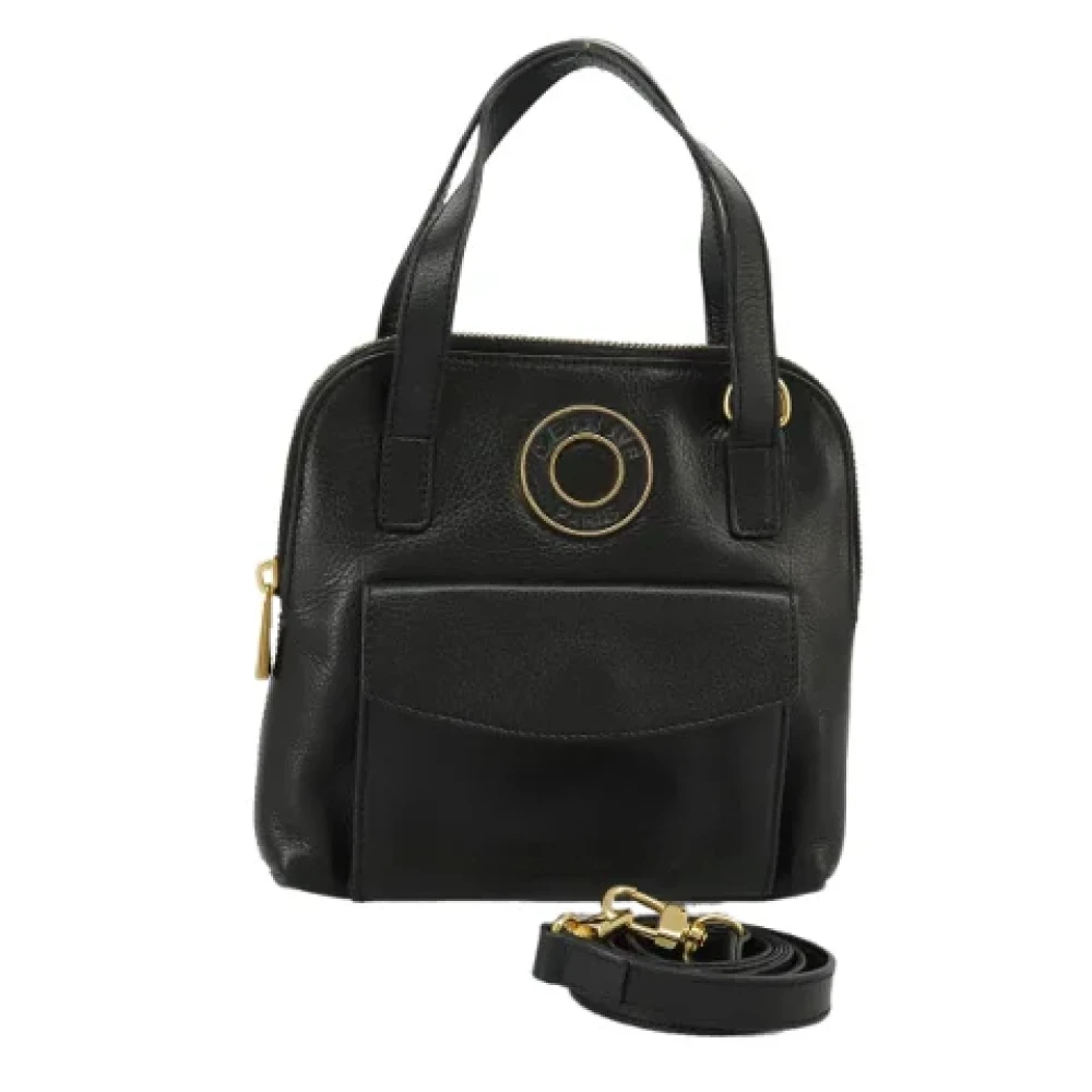 Celine Vintage Pre-owned Leather handbags Black Dames