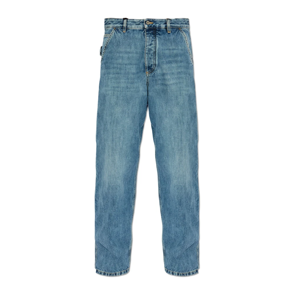 Bottega Veneta Mid Blue Denim Cargo Pants Blue Dames