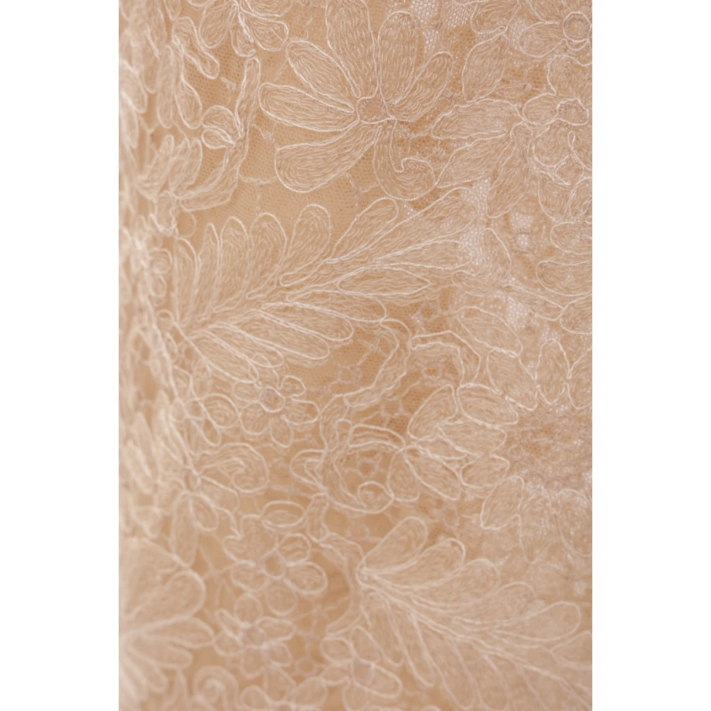 Ermanno Scervino Bloemenkant Flare Broek Pink Dames