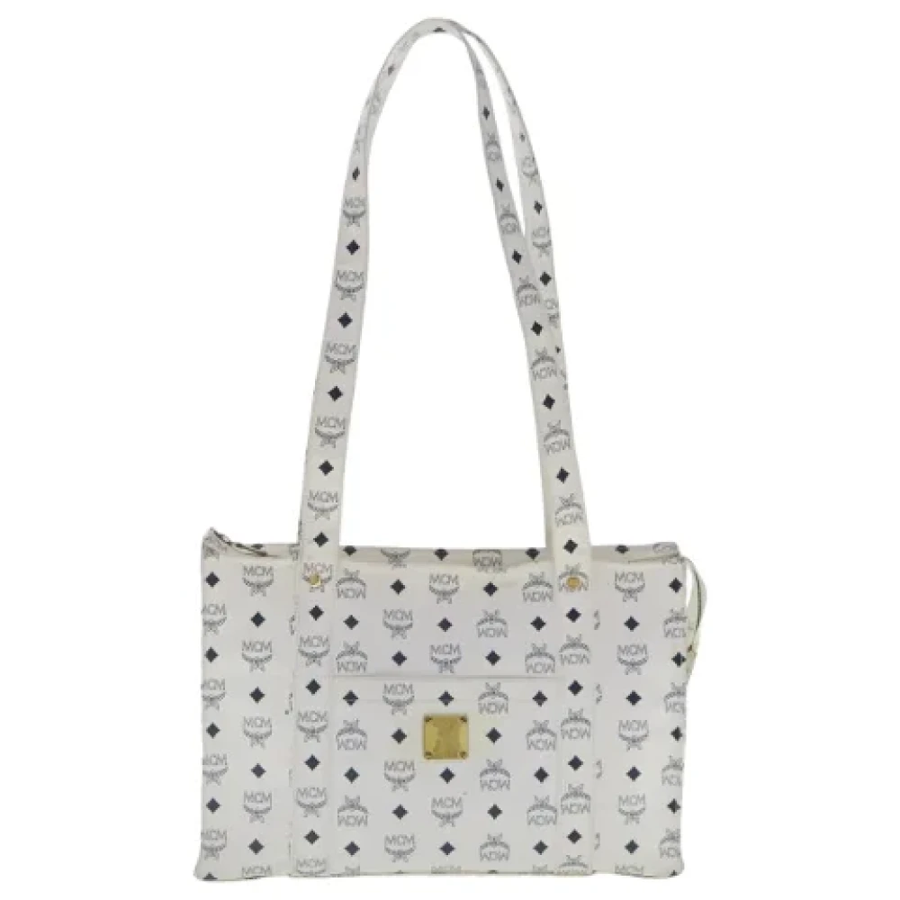 MCM Pre-owned Canvas totes White Dames