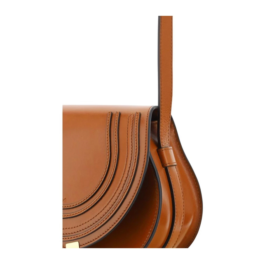 Chloé Schoudertas met kwast en messing bedel Brown Dames
