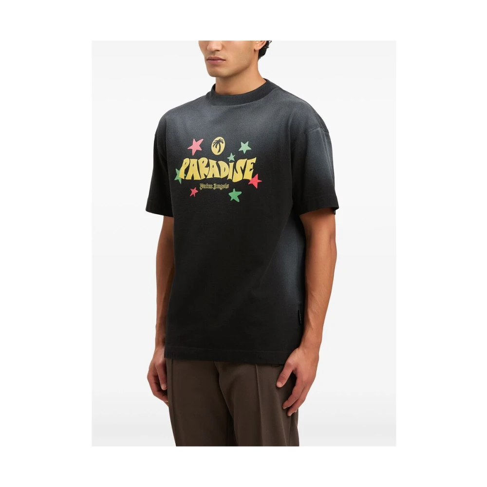 Palm Angels Zwart Crew Neck T-shirt Black Heren