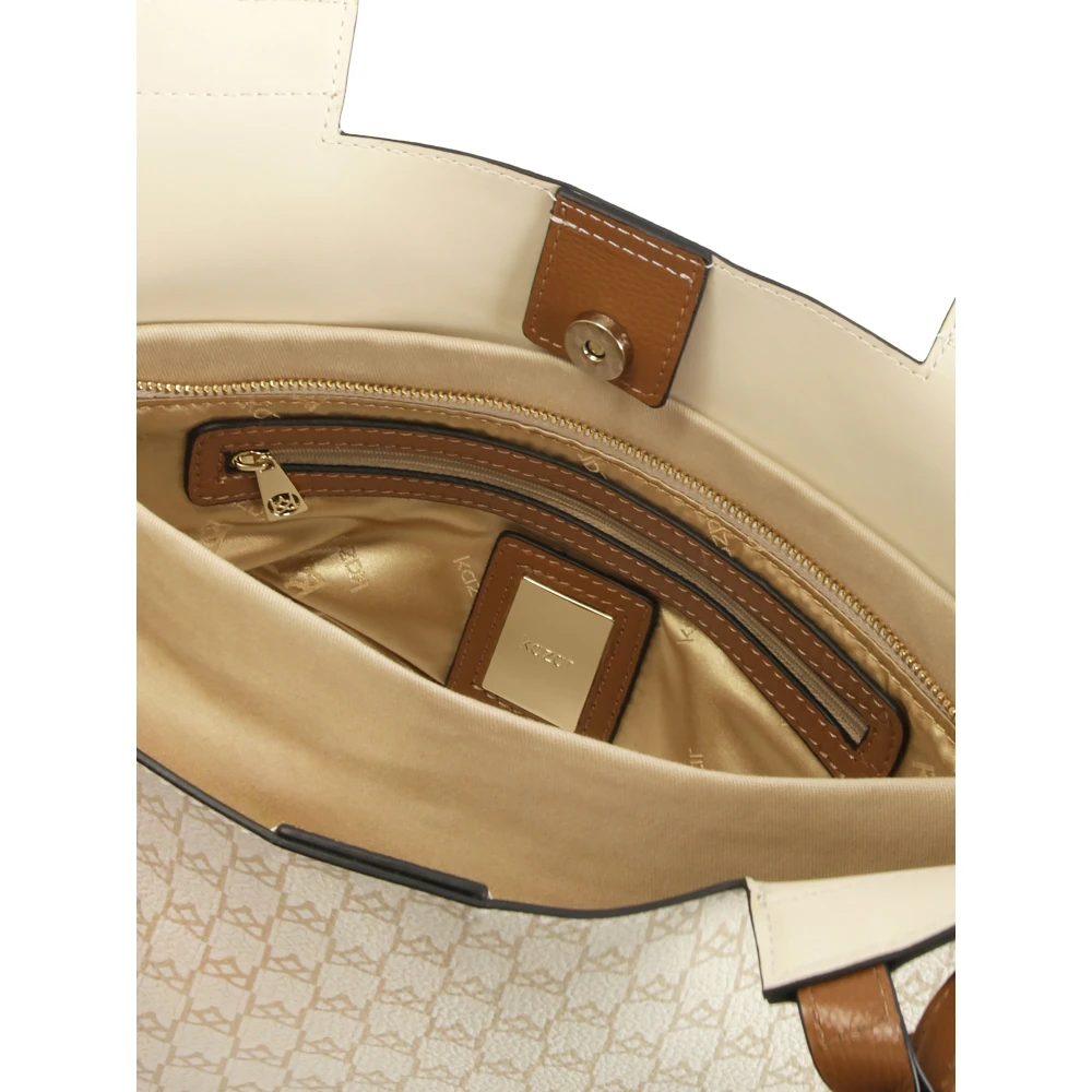 Kazar Grote Tote Tas met monogrammen Beige Dames