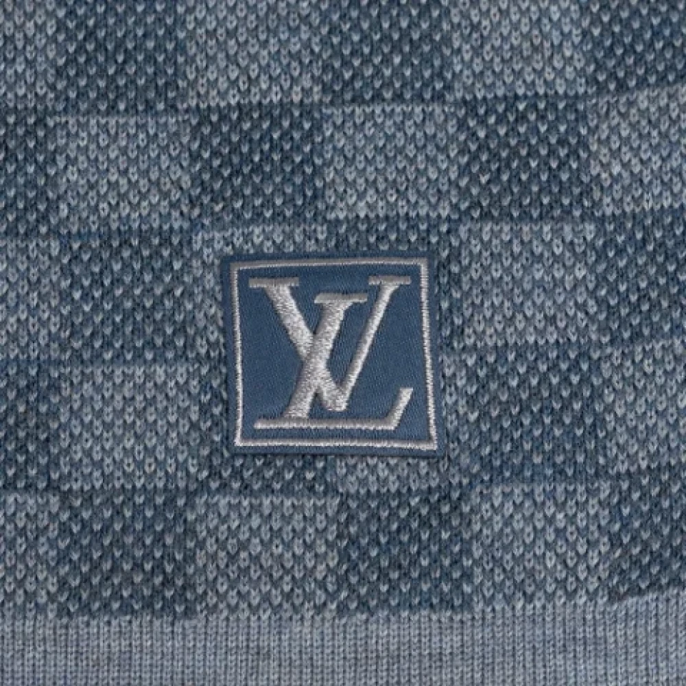 Louis Vuitton Vintage Pre-owned Fabric scarves Blue Heren