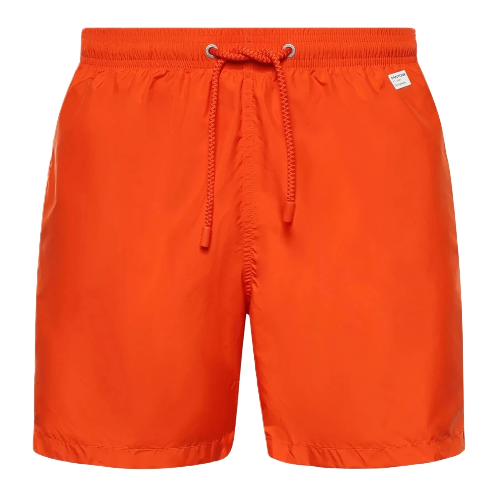 Mc2 Saint Barth Men's Orange Beachwear, S, Lighting Pantone Ultralight Swim Short